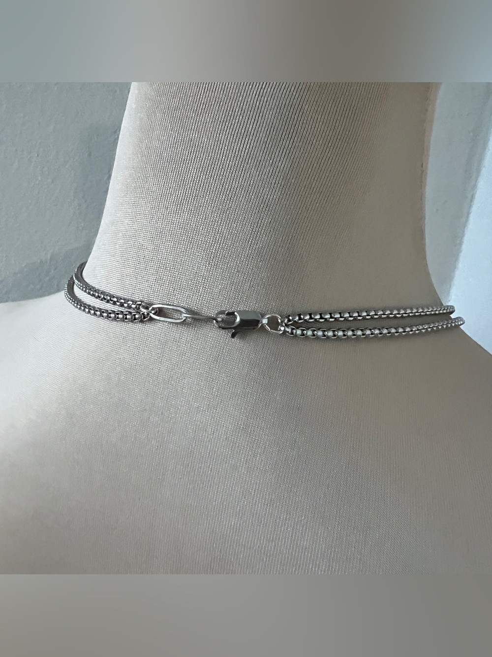 Custom Vintage Salvatore Ferragamo Silver Horsebit Necklace 16-16.5” - Picture 4 of 6